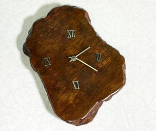 A Vintage Raw Edge Wood Clock