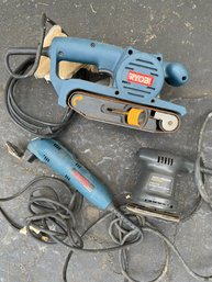 Lot Of Ryobi Power Tools And Sears Palm Grip Orbit Sander