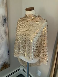 Gold Sequin Drape Shawl