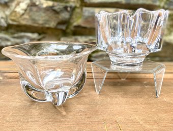 Two Fine Crystal Candy Bowls Including Orrefors