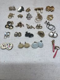 24 Pair Clip On Earrings