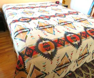 Custom Made Southwest Style Queen Lined Bedspread