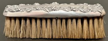 Vintage Antique Sterling Silver Ornate Repousse Floral Nail Brush - Monogrammed - 3 5/8 X 1 X 1 - Vanity