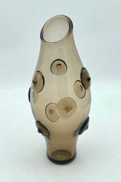 Vintage Knobbed Glass Vase