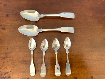 Antique American Coin Silver Spoons