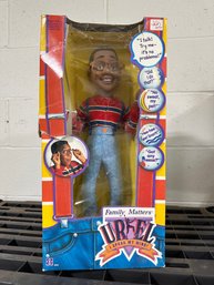 New 1991 Hasbro Talking Urkel Doll In Box ~ I Speak My Mind ~