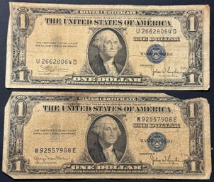 2 $1 Silver Certificates 1935-C, 1935-D