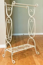 A Wrought Iron Blanket Stand
