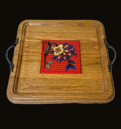 Signed Georges Briard Mid Century Handled Cheese Board