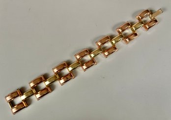 Vintage 12k Gold Filled Two-tone Link Bracelet