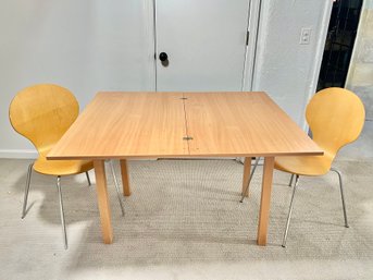 Vintage Extendable Table And Two Matching Chairs