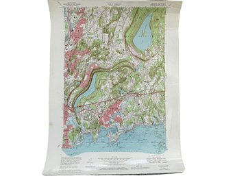 1967 - 1973 Branford CT. Quadrangle Map - Unit Map - United States Dept. Of The Interior Geological Survey