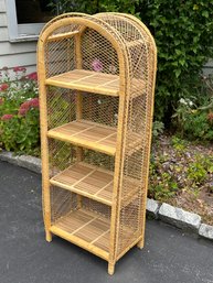 A Pretty Vintage Rattan Shelf