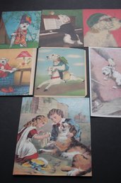 Fantastic Lot Of 7 Antique Dog Prints. WOOF!