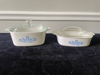 Pair Of Corningware Baking Dishes With Lids