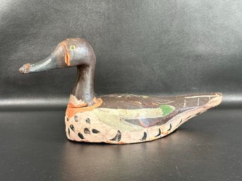 A Desirable Vintage Handcrafted Decoy: Pintail, Signed (Illegible)