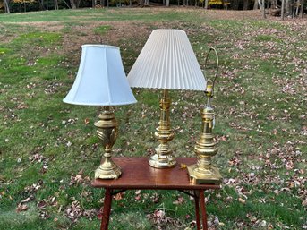 Heavy Weighted Brass Lamps