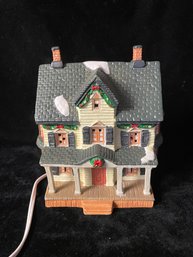 Dickens Collectables Towne Series Lighted House Porcelain