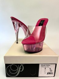 A Pair Of Incredible Pleaser Pink Heels - Size 6