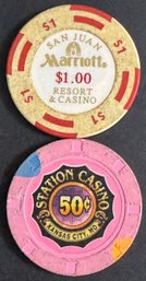 2 Vintage Casino Chips