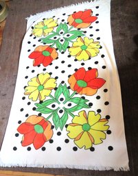 Vintage Cotton Beach Towel Flowers Fieldcrest