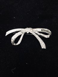 Nolan Miller Silver Ribbon Bow Pin 342