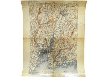 1944 Reprint Of An 1892 New Haven, Connecticut - United States Dept. Of The Interior Geological Survey