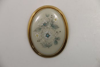 Lenox Gold Filled Painted Pin Brooch