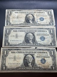 3 Silver Certificates 1935-G, 1957-A (2)