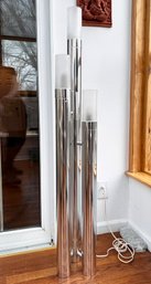 A Chrome Glass Art Light (AS IS)