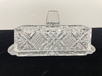 Covered Crystal Butter Dish