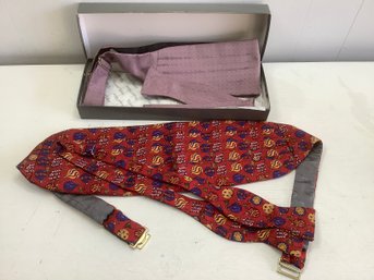 Suit Belt And Bowties Lot Of 2 Sets