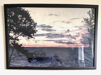 Sunset On The Water - Large Frame Photography Art