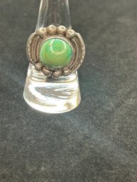 Sterling And Jade Ring