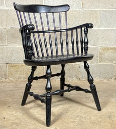 A Vintage Painted Wood University Chair