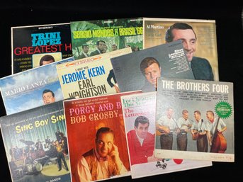 Mixed Record Lot- Trini Lopez, The Brothers Four, Al Martino, Sergio Mendez And Brasil, Etc.