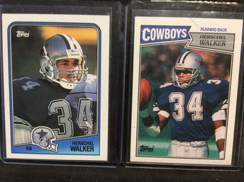 1987 & 1988 Topps Herschel Walker Cards - M