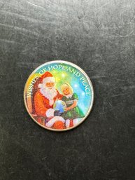Colorized Kennedy Half Dollar Visits Of Hope And Peace