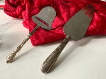 Sterling Silver Cake Server And Cheese Slicer