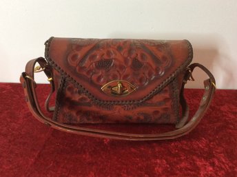 Leather Purse In Brown