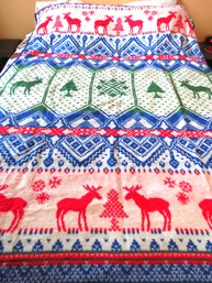 Vintage San Marcos Moose Reversible Blanket