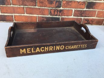 Very Nice Antique MELACHRINO Cigarette Advertising Tray - 1920s - 1930s - Great Vintage Piece - Both Sides