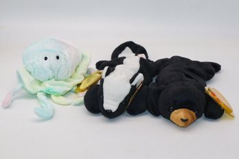 1993 Stinky, 1995 Blackie, 1999 Goochy TY Beanie Babies