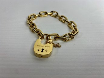 Michael Kors Lock Bracelet In Goldtone