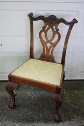 Vintage Ball & Claw Chippendale Mahogany Side Chair