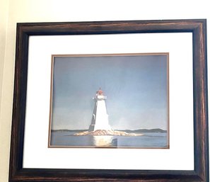 Lighthouse Coastalscape By Ruth Owen Pook - Signed