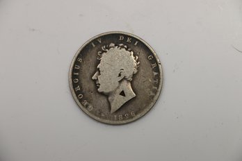 1826 British Silver Half Crown Coin