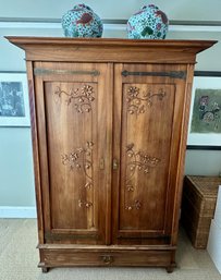 Antique Art Nouveau Chestnut Armoire, Vienna Bought For $1,948 In 1988