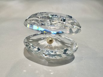 Swarovski Crystal Oyster Clam Shell With Pearl