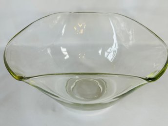 Large Glass Kidney Shaped Serving Bowl